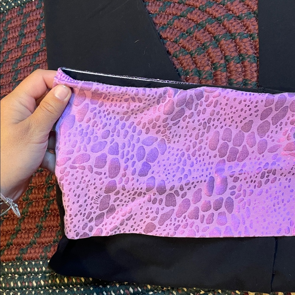 PINK‎ Victoria’s Secret Fold Over Y2K Leggings Size Large - Picture 3 of 6